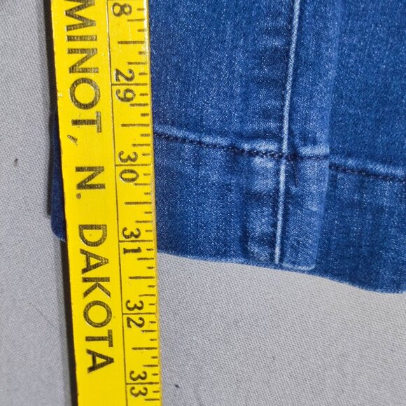 GAP jeans wide leg women's size 30 indigo blue snap button pockets closer - Picture 14 of 16